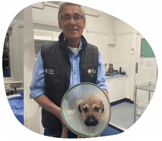 Dr Ross With Puppy — Vets in Dubbo, NSW